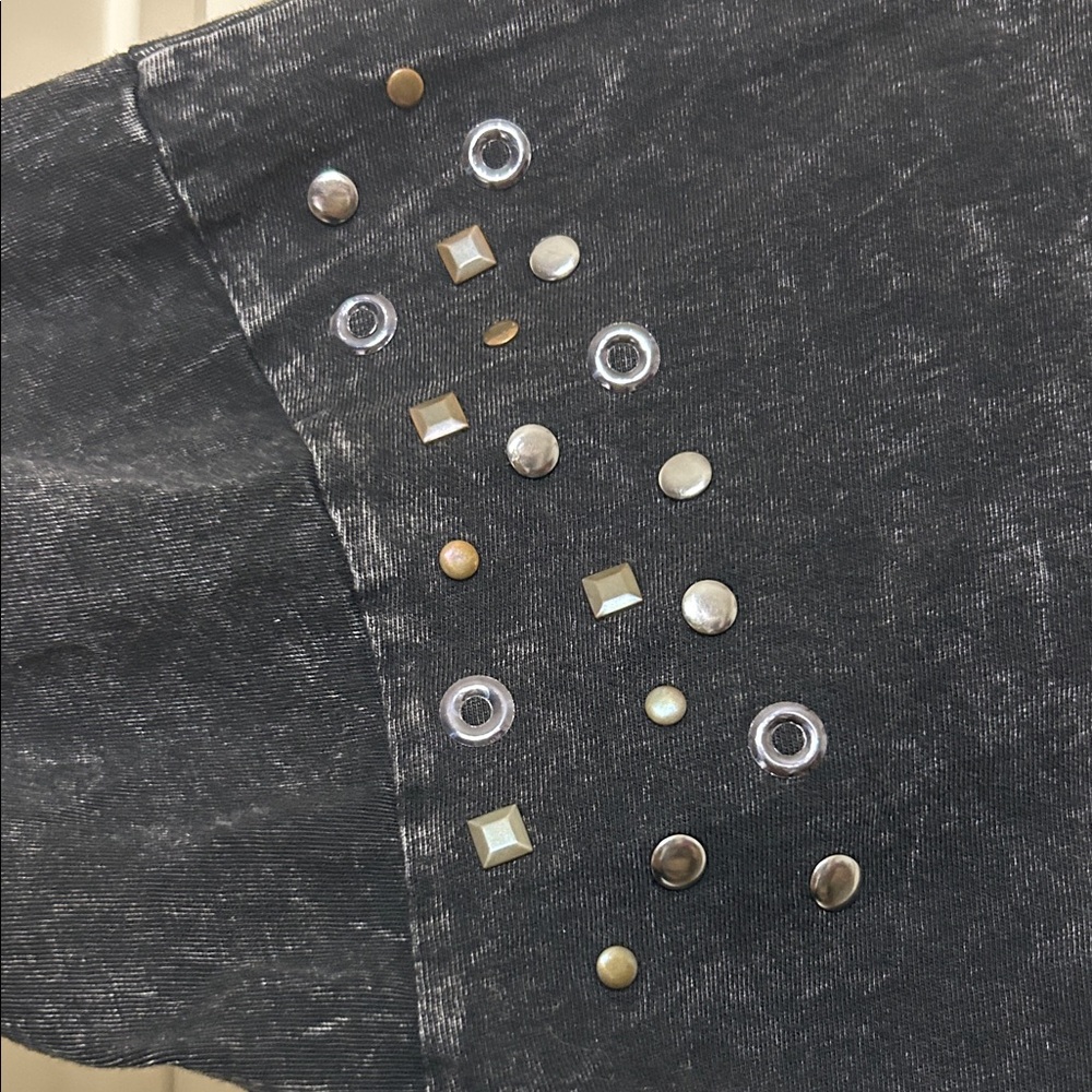 Harley-Davidson Black and Gold Cotton Studded Embellished Top from Nags Head NC - Picture 8 of 11
